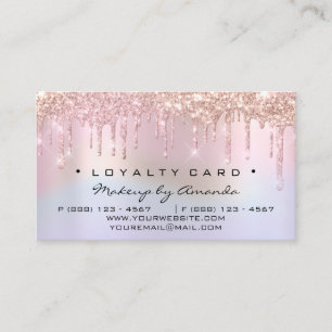 Loyalty Card 6 Punch Makeup Artist Heart Holograph Treuekarte