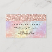 Loyalty Card 6 Punch Makeup Artist Holographic Treuekarte (Vorderseite)