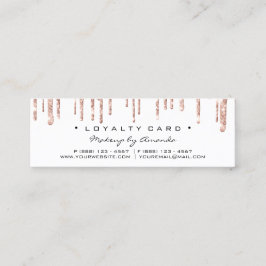 Loyalty Card 6 Punch Makeup Beauty Heart Rose Whit Treuekarte