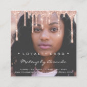 Loyalty Card 6 Punch Makeup Eyelash Foto Tropfen Treuekarte (Vorderseite)