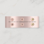 Loyalty Card 6 Punch Makeup Herz Rose Gold Kleine Treuekarte (Rückseite)