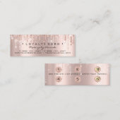 Loyalty Card 6 Punch Makeup Herz Rose Tropfen Klei Treuekarte (Vorne/Hinten)