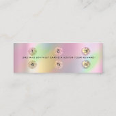 Loyalty Card 6 Punch Makeup Holographische Rose Kl Treuekarte (Rückseite)