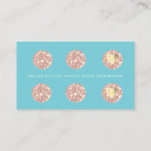 Loyalty Card 6 Punch Makeup Künstlerherz Rose Blue Treuekarte (Rückseite)