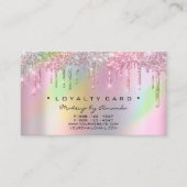 Loyalty Card 6 Punch Makeup Künstlerholograph Rose Treuekarte (Vorderseite)