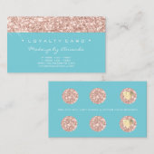 Loyalty Card 6 Punch Makeup Künstlerparkplatz Rose Treuekarte (Vorne/Hinten)