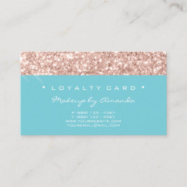 Loyalty Card 6 Punch Makeup Künstlerparkplatz Rose Treuekarte