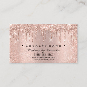 Loyalty Card 6 Punch Makeup Lashes Herzstück Rose  Treuekarte