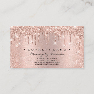Loyalty Card 6 Punch Makeup Lashes Herzstück Rose  Treuekarte