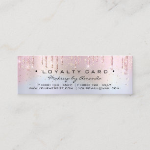Loyalty Card 6 Punch Makeup Rose Kleine Treuekarte