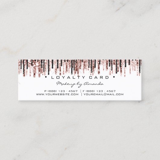 Loyalty Card 6 Punch Makeuty Beauty White Klein Treuekarte (Vorderseite)