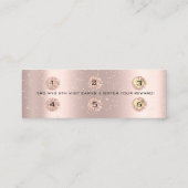 Loyalty Card 6 Punch Makeuty Herzfunktion Rose Kle Treuekarte (Rückseite)