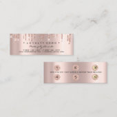 Loyalty Card 6 Punch Makeuty Herzstück Rose Gold Treuekarte (Vorne/Hinten)