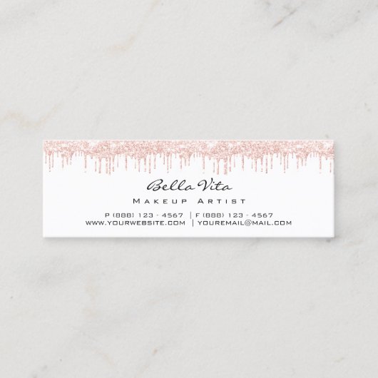 Loyalty Card 6 Punch Makeuty Herzstück Rose Lux Treuekarte (Vorderseite)