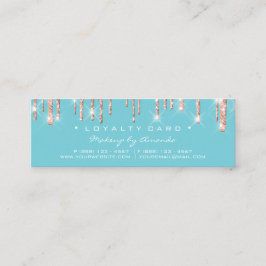 Loyalty Card 6 Punch Makeuty Rose Blau Treuekarte