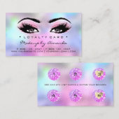 Loyalty Card 6 Punch Pink Makeust Künstler Treuekarte (Vorne/Hinten)
