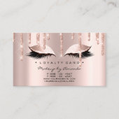 Loyalty Card 6 Schönheitssalon Lashes Rose Gold Tr Treuekarte (Vorderseite)