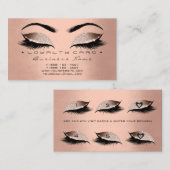 Loyalty Card 6 Schönheitssalon Lashes Rose Treuekarte (Vorne/Hinten)