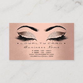 Loyalty Card 6 Schönheitssalon Lashes Rose Treuekarte