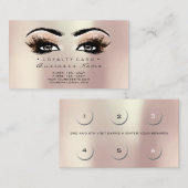 Loyalty Card 6 Schönheitssalon Lashes Treuekarte (Vorne/Hinten)