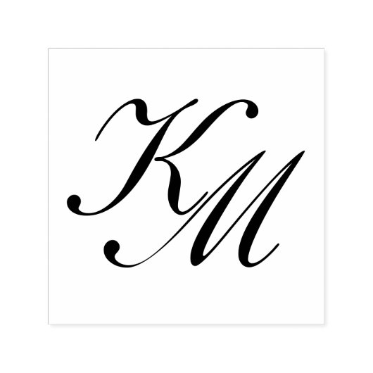 Loyalty Card Business Initial Monogram Script Logo Permastempel (Design)