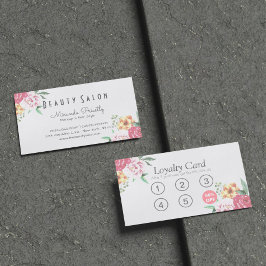 Loyalty Card Elegantes Blumengestylt Treuekarte