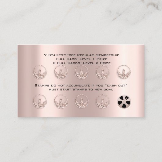 Loyalty Card Ernährung Gesundheitspflanzen Rose 10 Treuekarte (Rückseite)