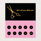Loyalty Card for Beauty Salon Visitenkarten (Innenseite Aufgefaltet)