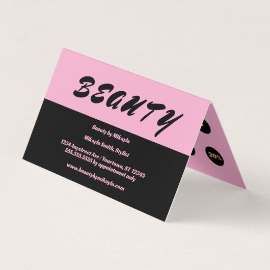 Loyalty Card for Beauty Salon Visitenkarten (Vorderseite)