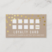 LOYALTY CARD glam conetti gold niedliche kraft Treuekarte (Vorderseite)