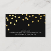 LOYALTY CARD glam conetti Gold schwarz Treuekarte (Rückseite)