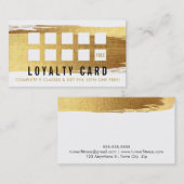 LOYALTY CARD glamouröser Goldenen Pinselstrich Treuekarte (Vorne/Hinten)