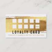 LOYALTY CARD glamouröser Goldenen Pinselstrich Treuekarte (Vorderseite)