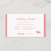 Loyalty Card Modernes, trendiges Pferdetraining Visitenkarte (Rückseite)