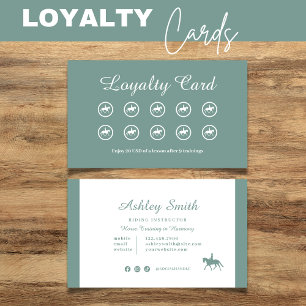 Loyalty Card Modernes, trendiges Pferdetraining Visitenkarte