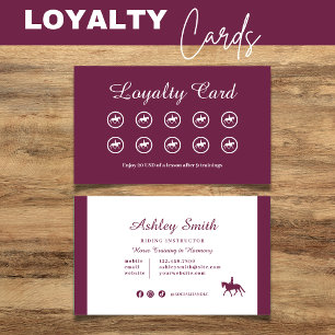 Loyalty Card Modernes, trendiges Pferdetraining Visitenkarte