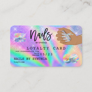 Loyalty Card Nails Kreditkarte Visitenkarte