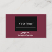 Loyalty Card, Retro beruflich bordeauxrot Treuekarte (Rückseite)