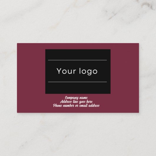 Loyalty Card, Retro beruflich bordeauxrot Treuekarte (Rückseite)