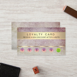 Loyalty Card Salon Makeup Künstlerisches Rosa Imit Treuekarte