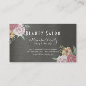 Loyalty Card Vintages Blumenmuster und Haarkunst Treuekarte (Rückseite)