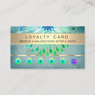 Loyalty Card Yoga Massage Aquamariner Vintager Lot Treuekarte