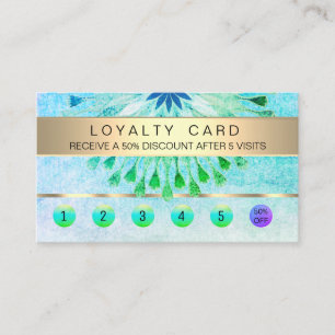 Loyalty Card Yoga Massage Aquamariner Vintager Lot Treuekarte