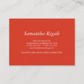 Loyalty Cards für Business Red Dragonfly Begleitkarte (Rückseite)