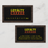 Loyalty Coffee Punch Burlap Border #2 Treuekarte (Vorne/Hinten)
