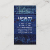 Loyalty Coffee Punch Burlap Look #10 Treuekarte (Rückseite)