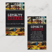 Loyalty Coffee Punch Burlap Look #20 Treuekarte (Vorne/Hinten)