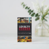 Loyalty Coffee Punch Burlap Look #20 Treuekarte (Stehend Vorderseite)