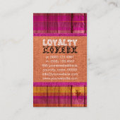 Loyalty Coffee Punch Burlap Look #24 Treuekarte (Rückseite)