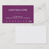 Loyalty Coffee Punch Card Treuekarte (Vorne/Hinten)